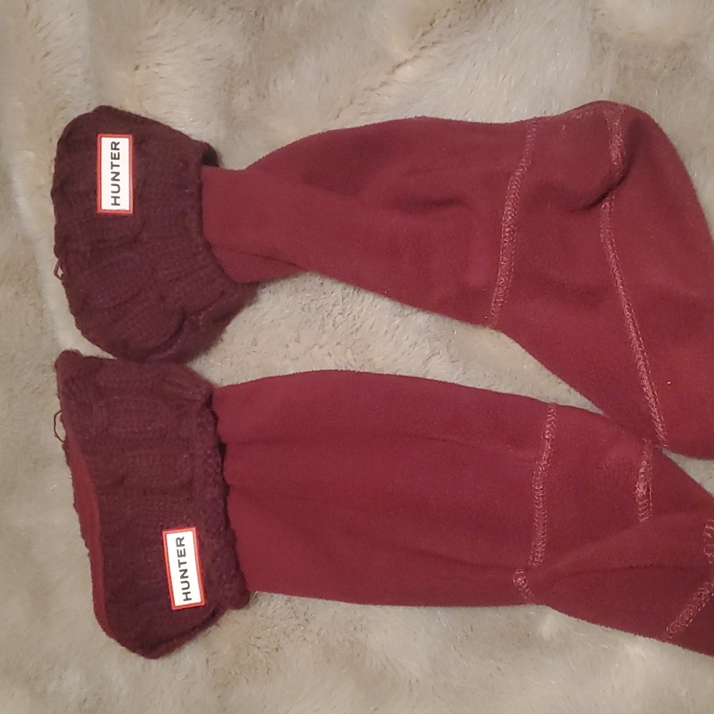Burgundy hunter boot warmer